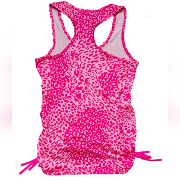 Sofia Vergara Active Pink & Barbie Pink Leopard Workout Top - Picture 10 of 12